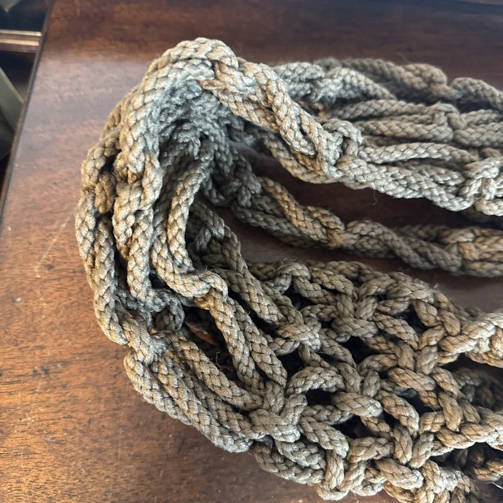 6' VTG Plant Hanger Macrame Retro Brown MCM